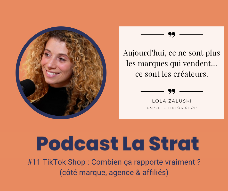 Les épisodes du Podcast 20 • La Strat TikTok Shop : Combien ça rapporte vraiment ? (côté marque, agence & affiliés)