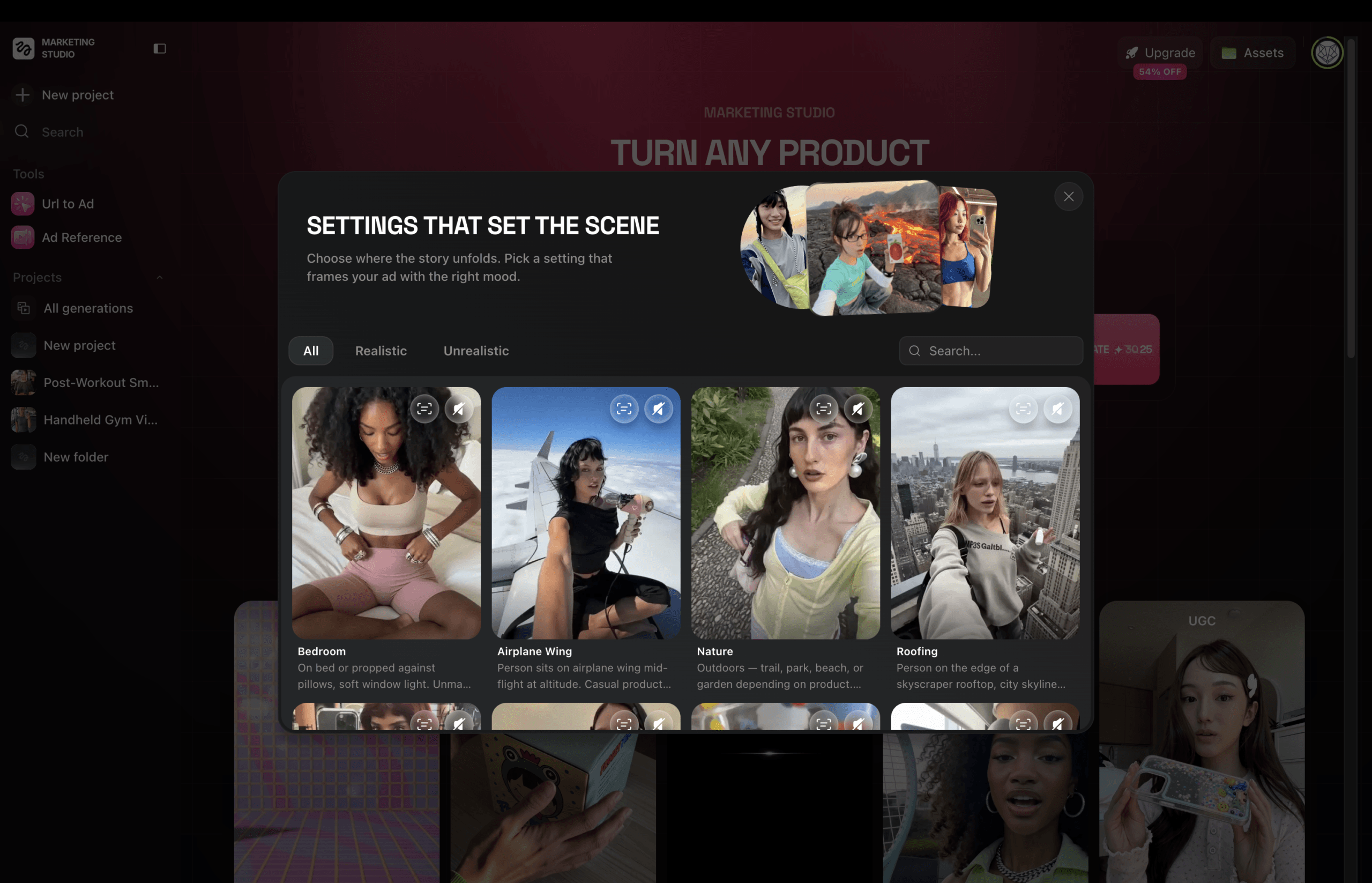 Marketing studio higgsfield realisme video article IA scaled &bull; La Strat